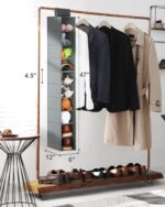 Hanging Shoe Organizer 10 Tier Hanging Shelves for Closet Organizers and Storage System，Foldable Design, for Wardrobe, Baby Clothes Organization and Storage（Gray） - Image 2