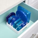 YouCopia StoraLid Adjustable Food Container Lid Organizer, Kitchen Cabinet Storage Rack for Lids, BPA-Free, Holds Round & Square Lids, Space-Saving, Medium Size- 50083 - Image 5