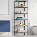 6 Tier Shelving Unit Adjustable Storage Shelf Metal Storage Rack Wire Shelves 16.54" L x 11.82" W x 63" H for Pantry Closet Kitchen Laundry (Black, 6 Tier) - Image 9