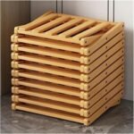 Foldable Bamboo Shoe Rack Space-Saving Wooden 5-Tier Storage Shelf for Entryway Sturdy Design Large Capacity Shoe Holder for Shoes - Image 6