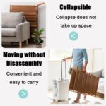 5-Tier Bamboo Shoe Rack - Foldable Wooden Storage Shelf for Entryway Hallway & Bedroom - Space-Saving Stylish Design - 70cm Tall Ideal for Small Spaces - Image 6