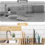 Fikoksol Cutting Board Organizer, [2-Pack] Cutting Board Holder Rack Baking Cookie Pan Sheets Cooling Small Racks Storage Stand for Kitchen Cabinet Countertop Bakeware Organizer 7.08 x 5.51 x 3.15 in - Image 5