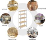 Beauenty Storage Shelves,Metal Shelves,Storage Rack 180cm, 5 Layers (80 KG Loading Capacity Per Shelf) Metal Storage Rack Height Adjustable Storage Shelves (White, A) - Image 6