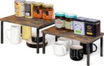 Cabinet Organizer Shelf,Set of 2 Kitchen Cabinet Organizer Counter Shelves,Cupboard Organizer Countertop Desk Shelves, Spice Rack for Kitchen Pantry Organizers and Storage, Display Cabinet Shelf Room - Image 7