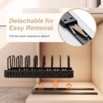 2pcs Pots and Pans Organizer Under Cabinet,Sliding Pot Lid Holder and Pan Rack in Kitchen,Pull Out Cabinet Organizer for Pot Lid,Bakeware,Dishes,Kitchen Organizer for Counter and Cabinet (Black) - Image 6