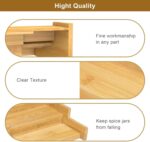 U-HOOME Expandable Spice Rack Organizer for Cabinet,Bamboo Spice Organizer for Countertop Seasoning Shelf Storage for Kitchen Pantry Countertop Pantry Kitchen Shelf Organiser Spice Shelf - Image 3