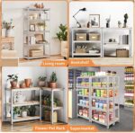 5-Tier Storage Shelves, Garage Storage, Boltless Assembly, Adjustable Shelving Unit, for Shed Warehouse Basement Kitchen - Image 4