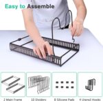 Puricon Expandable Pot and Pan Organizer for Cabinet with 10 Dividers, Adjustable Pots and Pans Organizer Rack Pan Lid Cookware Bakeware Baking Storage Holder for Kitchen Countertop Pantry -Bronze - Image 6
