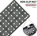 TERRIFI Pegboard Drawer Organizer for Kitchen Cabinet, 2pcs Plate Organizers for Cabinets, Adjustable Cupboard Pegboard Tray, Dish Racks Bowl Drying Racks, Expandable Plate Holders Storage (Grey) - Image 4