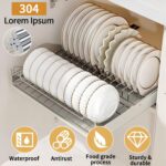 Pull Out Cabinet Organizer Fixed with Adhesive Nano Film, Slide Out Dish Drying Rack for Kitchen Cabinets, Pull Out Drawer for Kitchen Under Sink Organizer - Image 5