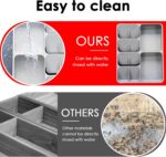 Silverware Organizer, KASTWAVE Expandable Cutlery Drawer Organizer, Adjustable Plastic Utensil Tray for Forks, Spoons & Knives, Space-Saving Storage for Home & Kitchen, Large Grey - Image 7