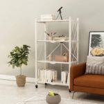 4-Tier Shelf Organizer Foldable Bookcase Ladder Shelf Storage Rack