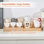 Kitchen Spice Rack Organizer for Cabinet, 2 Tier Expandable Bamboo Kitchen Shelf Organizer, Cupboard Organizers and Storage Great for Kitchen Cabinet, Cupboard,Pantry and More - Image 4