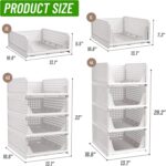 Moonmen Stackable Collapsible Plastic Closet Organizer Drawers, Foldable Storage Bins with Slide Rail Tool-Free, Waterproof Thickened PP Space-Saving Container for Home Bedroom Bathroom Kitchen Office - Image 2