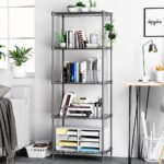 BEONE 5-Tier Wire Storage Shelving Rack Unit for Home Bathroom Kitchen, 5 Shelves Metal Kitchen (5-Tier, Black) Black 7323 - Image 4