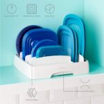 YouCopia StoraLid Adjustable Food Container Lid Organizer, Kitchen Cabinet Storage Rack for Lids, BPA-Free, Holds Round & Square Lids, Space-Saving, Medium Size- 50083 - Image 4