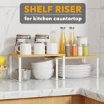 Kitchen Countertop Organizer, Kitchen Organizers and Storage Cabinet Shelf, Expandable Stackable Kitchen Storage Shelf Spice Rack, Kitchen Pantry Organizer Bathroom Counter Organizer (Natural Beige) - Image 5