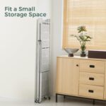 DEANIC 4 Tier Foldable Storage Shelves with Wheels, Large Capacity Shelving Unit, Freestanding Metal Wire Shelf Rack, No Assembly Organizer Rack for Garage Kitchen, Basement, Pantry(Grey) - Image 5