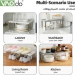 VAODO Expandable Cabinet Shelf, Countertop Storage Rack Free Standing, Kitchen Cupboard Organizer, Spice Rack, Retractable Storage Racks, for Office, Bedroom, Living Room, Bathroom, 2 Pack - Image 4