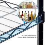 6 Tier Shelving Unit Adjustable Storage Shelf Metal Storage Rack Wire Shelves 16.54" L x 11.82" W x 63" H for Pantry Closet Kitchen Laundry (Black, 6 Tier) - Image 4