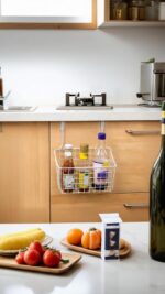 Cabinet Organizer, Shelf Basket & Door Hanging Storage Rack Holder, Kitchen, Bathroom & Office Multi-Use Space Saver Solution - Image 3
