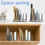 Cutting Board Organizer, Metal Rack Holder for Chopping Boards, 5 Slots Dish and Plate Holder Stand for Kitchen Cabinet Storage, Cookie Pans, Baking Sheet, Countertop Bakeware Organizers, (2 Pack) - Image 7