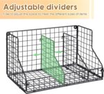 THE WHITE SHOP 2 Pack Stackable Can Rack Organizer for Pantry Storage,Can Dispensers with 4 Adjustable Dividers, 2-Tier Metal Wire Basket Beverage Pop Soda Rack for Kitchen Cabinet Pantry, Black L - Image 4