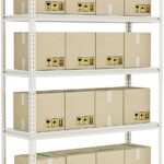 WWI Storage Shelves Metal Shelves Steel Rack 180cm Five Layers Metal Rack Metal Rack Height Adjustable Rack (WHITE, 120 * 40)