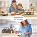 U-HOOME Expandable Spice Rack Organizer for Cabinet,Bamboo Spice Organizer for Countertop Seasoning Shelf Storage for Kitchen Pantry Countertop Pantry Kitchen Shelf Organiser Spice Shelf - Image 8