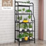 Storage Shelving Rack Unit Heavy Duty Organizer Kitchen Storage Rack Metal Plant Stand Shelf for Laundry Bathroom Kitchen Pantry Closet Indoor/Outdoor (5-Tier, Black) - Image 6