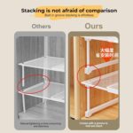 Beauenty 1Pcs Stackable Closet Tension Shelf for Wardrobe, Expandable Metal Storage Rack Adjustable Organizer DIY Divider Separator for Cabinet Wardrobe Cupboard Kitchen(53-88cm/25cm wide) - Image 3