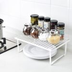 Amazon Basics Stackable Metal Kitchen Storage Shelves, Set of 2 - White - Image 2