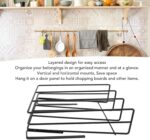 Hanging Chopping Board Rack, Cabinet Board Organizer Holder Rack, Under Shelf Chopping Board Holder, Under Cabinet Storage Shelf Chopping Board Holder Organizer for Kitchen Pot Lid - Image 3