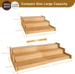 U-HOOME Expandable Spice Rack Organizer for Cabinet,Bamboo Spice Organizer for Countertop Seasoning Shelf Storage for Kitchen Pantry Countertop Pantry Kitchen Shelf Organiser Spice Shelf - Image 2