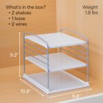 YouCopia UpSpace Adjustable Box Organizer for Foil, Wrap, and Kitchen Cabinet Storage, Original, Space-Saving Rack with Non-Slip Base, Easy Assembly, White - Image 5