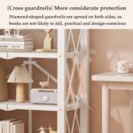 Metal Folding Storage Shelves on Wheels 4/5 Tiers Shelving Units for Kitchen Pantry & Garage Foldable Bookcase Black (71.5x34x159cm) - Image 5