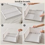 OYDAS Drawer shelf storage container,Drawer organizer,stackable plastic storage basket,foldable closet organizer storage bins for wardrobe cupboard office kitchen bathroom,4pcs - Image 5