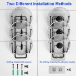 2 Pack Pot Lid Organizer Rack, 6 Tier Pot Lids Holder for Cabinet Door/Wall Mount, Reusable Pot Lid Rack Holder for Kitchen Storage with No Drilling Adhesive, Black - Image 5