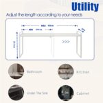 U-HOOME Expandable Countertop Organizer Shelf , Cupboard Stand Kitchen Spice Rack,Cabinet Pantry Shelf, Organization and Storage For Kitchen Bathroom (White) - Image 3
