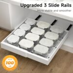 Expandable Pull-Out Cabinet Organizer, 21" Deep Drawer for Kitchen Cabinets, No Drill Slide-Out Shelves with Adhesive Nano Film for Pantry & Storage - Image 4
