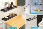 Folding Wall Shelf for Bathroom – 2-Tier Foldable Metal Floating Shelves with 90° Fold-Up Design, Wall Mounted Drop-Down Shelves for RV, Laundry Room, Toilet, Waterproof Durable Storage (2Pack,Black) - Image 6