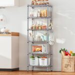 6 Tier Shelving Unit Adjustable Storage Shelf Metal Storage Rack Wire Storage Shelves 16.54" L x 11.82" W x 63" H for Pantry Closet Kitchen Laundry (Silver, 6 Tier) - Image 2