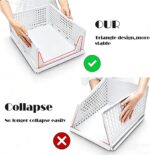 Moonmen Stackable Collapsible Plastic Closet Organizer Drawers, Foldable Storage Bins with Slide Rail Tool-Free, Waterproof Thickened PP Space-Saving Container for Home Bedroom Bathroom Kitchen Office - Image 6