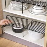 U HOOME Cabinet Storage Shelf Rack, Expandable Stackable Kitchen Cupboard Organiser for Tableware Seasoning Cupboard, Plate, Dish, Counter & Pantry Organizer - Image 4