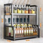 TAME Spice Rack Organizer for Countertop, 2 tier Kitchen Countertop Organizer, Stainless Steel Seasoning Organizer Rack, Storage Rack for Kitchen Bathroom - Image 6