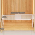 Beauenty 1Pcs Stackable Closet Tension Shelf for Wardrobe, Expandable Metal Storage Rack Adjustable Organizer DIY Divider Separator for Cabinet Wardrobe Cupboard Kitchen(53-88cm/25cm wide) - Image 2