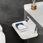 Joyzzz Adhesive Floating Shelves, 2 PCS Foldable No-Drill Wall Shelves, Space-Saving Renter-Friendly Storage for Bathroom, Bedroom, Kitchen, RV, Ideal for Phones, Watches, Personal Items - Image 3