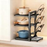 U-HOOME 6-Tier Pots and Pans Organizer for under Cabinet,Heavy Duty Adjustable Pot Pan Organizer Rack for Kitchen Organization and Storage under Sink Organizers and Storage for Pots, Pans and Lids - Image 7
