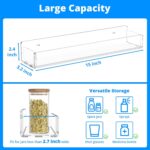 NIUBEE Wall Mounted Spice Rack Organizer,3 Pack Clear Acrylic Spice Shelf Storage Holder,Hanging Seasoning Rack Organizer for Wall Kitchen Pantry Cabinet Door - Image 2