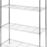 CamelTough Wire Rack 4 Shelf Adjustable Storage Rack, Heavy Duty Shelving Unit for Pantry, Laundry, Bathroom, Kitchen, 600Lbs Capacity, White, 90L X 35W X 135H cm, HTC-WR603